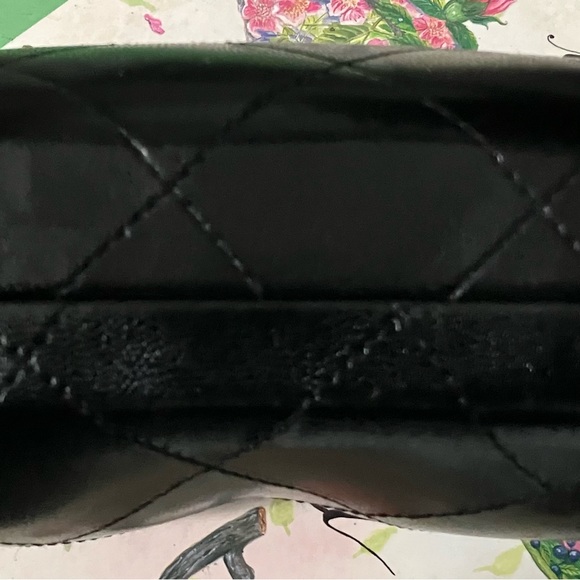 CHANEL Black Quilted Caviar Leather Sunglass Eyeglass Case Made in Italy - Picture 12 of 15